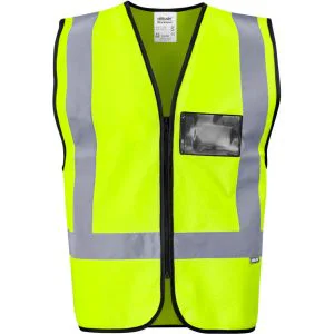 Direction En4 Hi Viz Reflective Full Zip Vest Yellow