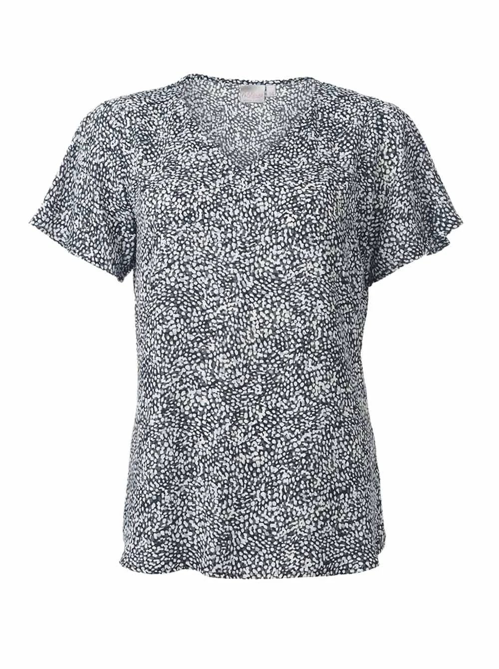 CMT-BED-PAR-GRY.jpg Paris K264 S/S Blouse Multi Speckles - Image 1
