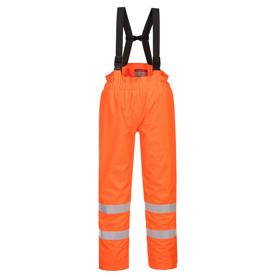 S781-Bizflame Rain Lined Hi-Vis Antistatic FR Trousers - Image 1
