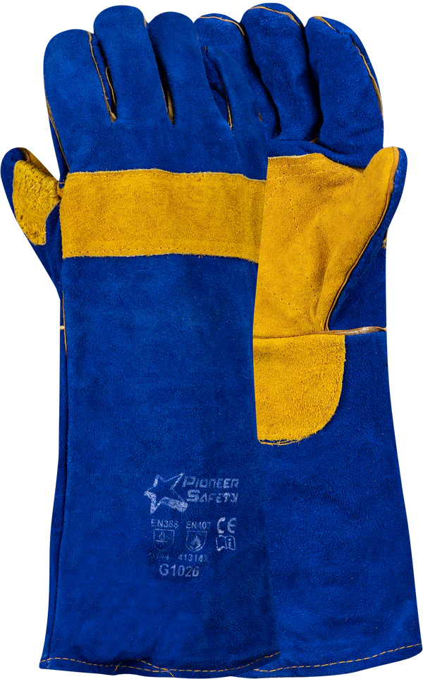 G1026_69aa08c5-ee2d-406d-a606-0680698fa16b_600x.png PIONEER 8" BLUE LINED DOUBLE PALM ELBOW LENGTH- KEVLAR STITCH - Image 1