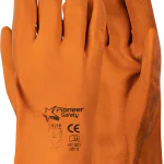 PIONEER ORANGE FOAM PVC GLOVE 27CM OPEN CUFF
