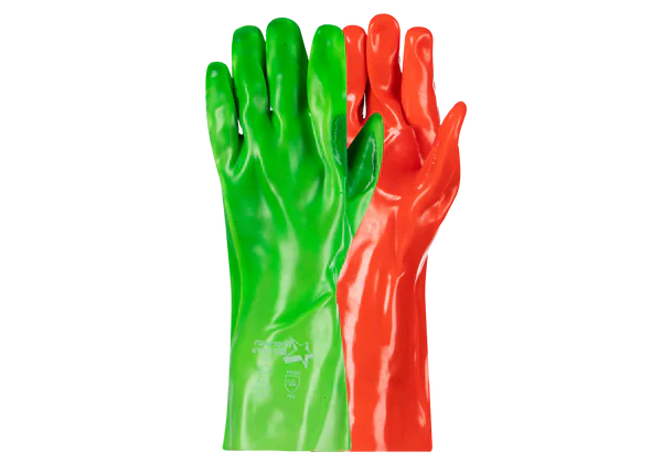 PIONEER HI-VIS RED/GREEN PVC 35CM REINFORCED - Image 1